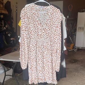 NWOT Polka Dot Long Sleeve Dress